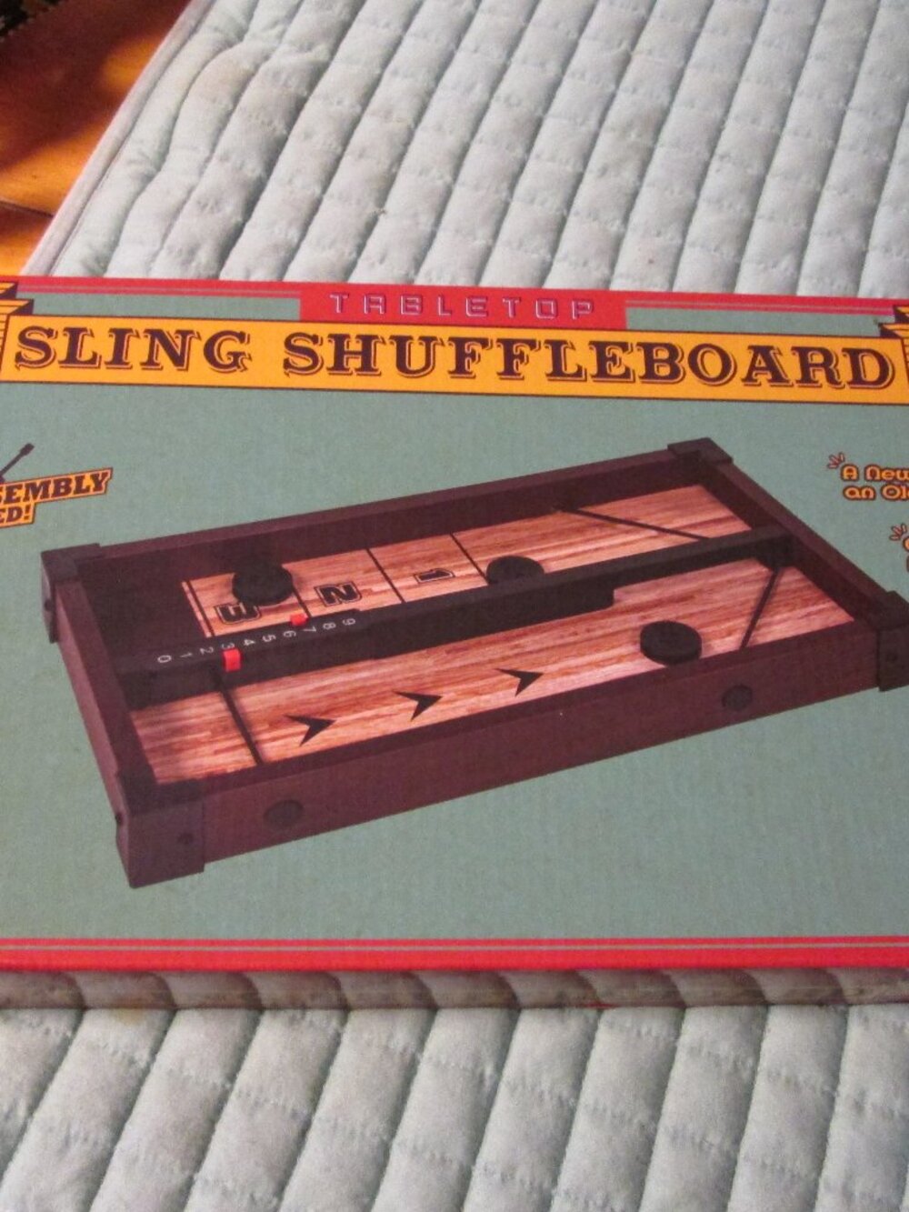 Vtg Barrington Slip Shuffleboard tabletop no assembly required new open box